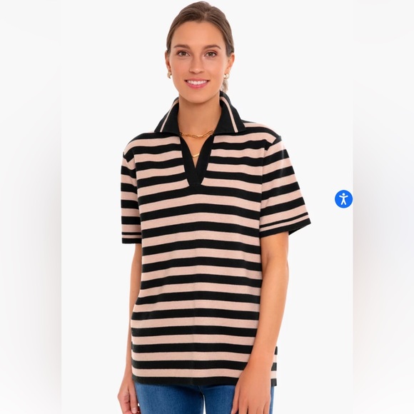Pomander Place Tops - NWOT Tuckernut Pomander Place Rugby Stripe Knit Polo XL